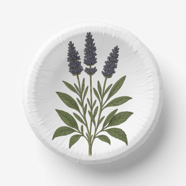 Vintage Lavender Pappteller (Vorderseite)
