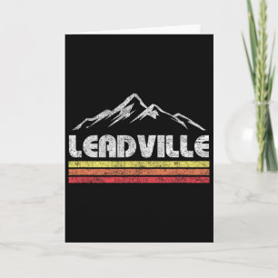 Vintage Leadville Colorado Retro Mountainbike Ski Karte