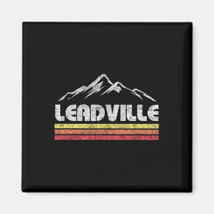 Vintage Leadville Colorado Retro Mountainbike Ski Magnet
