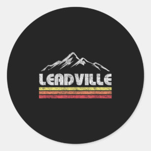 Vintage Leadville Colorado Ristorante da Valentino Runder Aufkleber