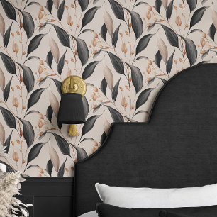 Vintage Leaf Dark Academia Tapete