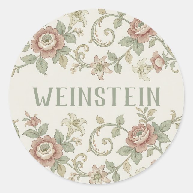 Vintage Leaf Purim Sticker (Vorderseite)