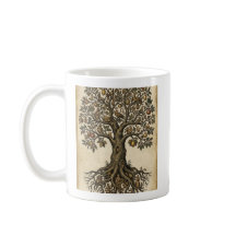 Vintage Lebensbaum-Kaffeetasse