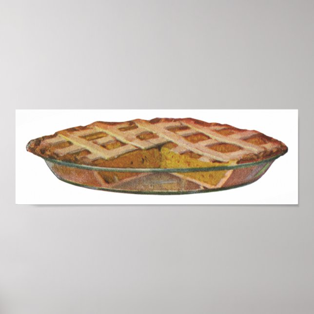 Vintage Lebensmittel, Dessert, Erntedank Pumpkin P Poster (Vorne)