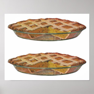 Vintage Lebensmittel, Dessert, Erntedank Pumpkin P Poster