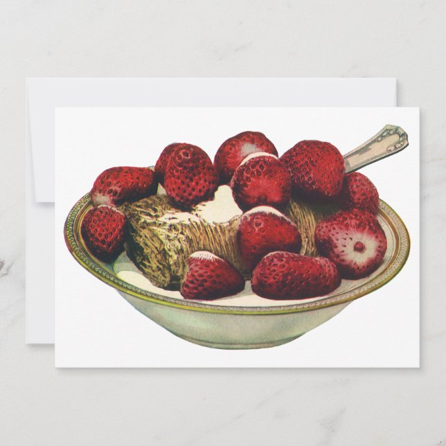 Vintage Lebensmittel gesundes Frühstück Getreide E Einladung (Vorderseite)