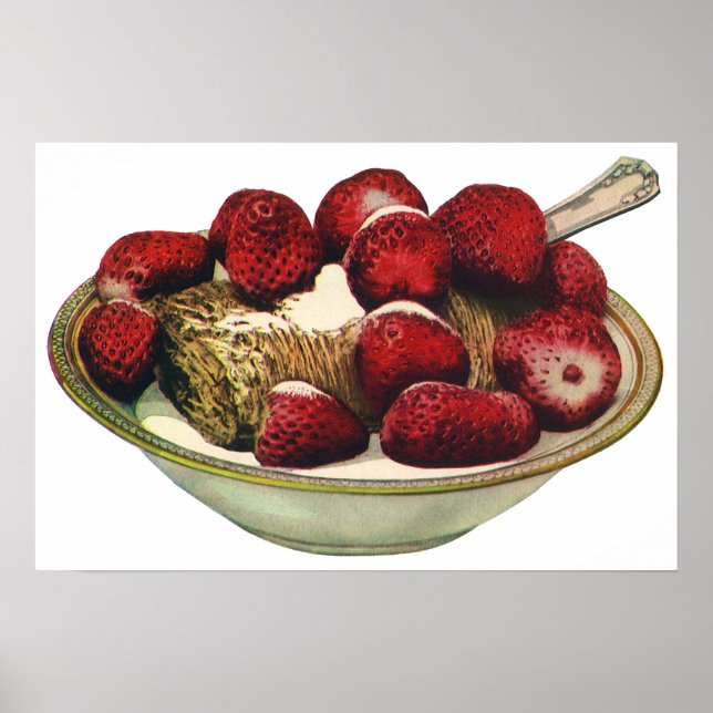 Vintage Lebensmittel gesundes Frühstück Getreide E Poster (Vorne)
