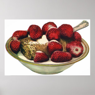 Vintage Lebensmittel gesundes Frühstück Getreide E Poster