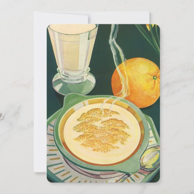 Vintage Lebensmittel, Getränke, gesundes Frühstück (Vorderseite)