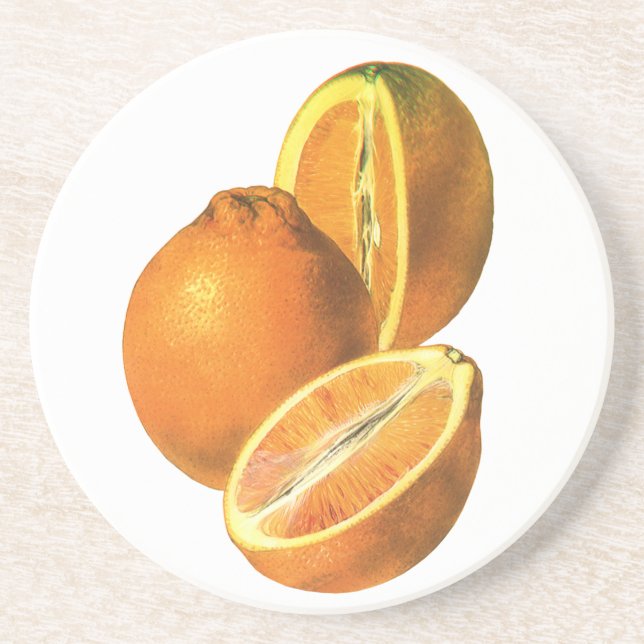 Vintage Lebensmittel, Obst Bio Frischfrische, gesu Getränkeuntersetzer (Vorne)