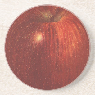 Vintage-Lebensmittel Obst, Bio-Rot Delicious Apfel Sandstein Untersetzer