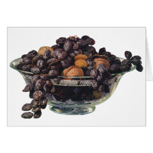 Vintage Lebensmittel, Walnüsse und Mandeln, Obst u