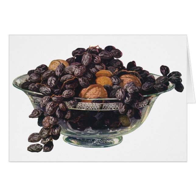 Vintage Lebensmittel, Walnüsse und Mandeln, Obst u (Vorderseite (Horizontal))