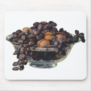 Vintage Lebensmittel, Walnüsse und Mandeln, Obst u Mousepad