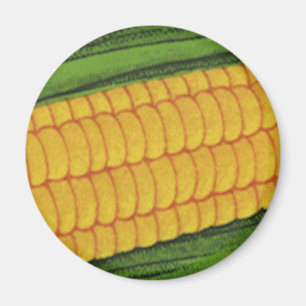 Vintage-Lebensmittelgemüse; Gelber Maiskolben Magnet