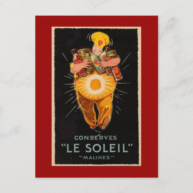 Vintage Lebensmittelpostkarte Postkarte (Vorderseite)