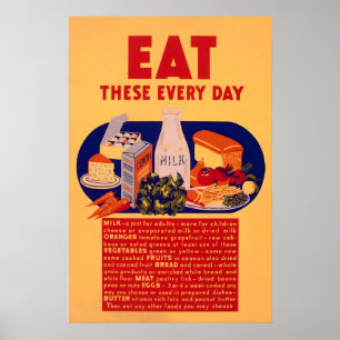 Vintage-Lebensmittelwerbeplakat – Iss diese jeden Poster