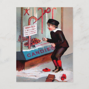 Vintage Leck mich Weihnachtspostkarte Postkarte