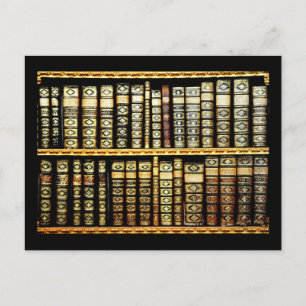 Vintage Lederbücher Muster Postkarte