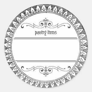 Vintage leere Pantry-Einzelteil-Aufkleber Runder Aufkleber