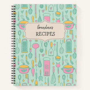 Vintage leeres Rezept-Kochbuch zum Beschreiben Notizbuch