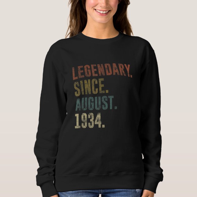 Vintage Legendär seit August 1934 Sweatshirt (Vorderseite)