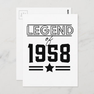 Vintage Legende der Postkarte von 1957