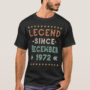 Vintage Legende seit Dezember 1972 Geburtstag Männ T-Shirt