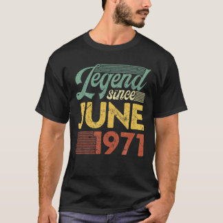 Vintage Legende seit Juni 1971 Geburtstag T-Shirt