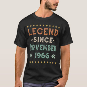 Vintage Legende seit November 1966 Geburtstag Männ T-Shirt