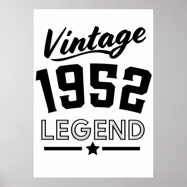 Vintage Legende von 1952 Poster (Vorne)