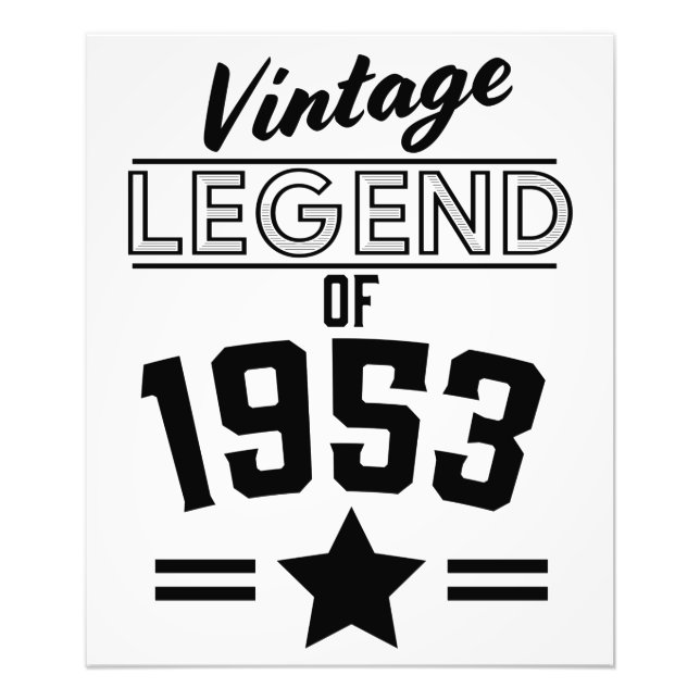 Vintage Legende von 1953 Fotodruck (Vorne)