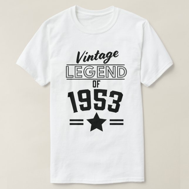 Vintage Legende von 1953 T-Shirt (Design vorne)