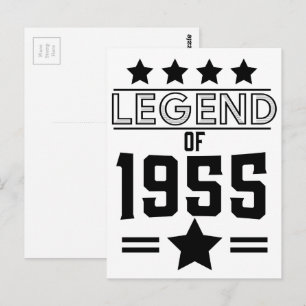Vintage Legende von 1955 Postkarte