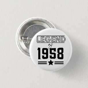 Vintage Legende von 1958 Button