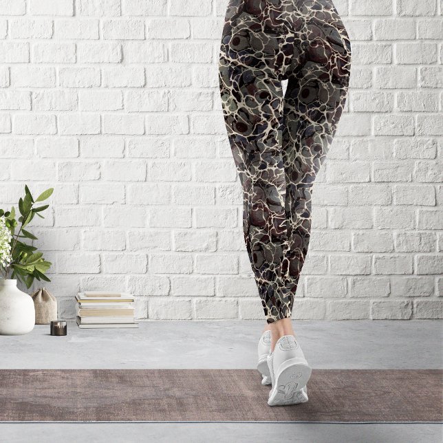 Vintage Leggings aus schwarzem Marmor (Von Creator hochgeladen)