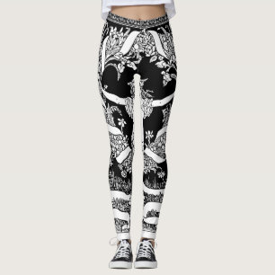 Vintage Leggings mit Blumenkranz