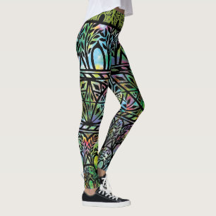 Vintage Leggings von Boho gesteinigtes Glasmuster
