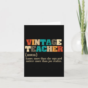 Vintage-Lehrer-Definition Unterricht Rückkehr zur Karte