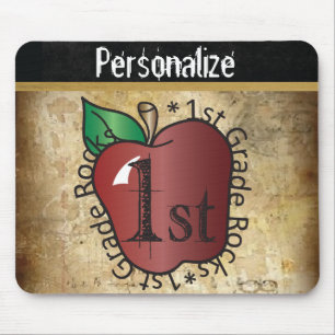 Vintage-Lehrerin der 1. Klasse Mousepad