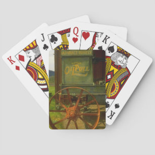 Vintage, leicht ölhaltige Pull Traktor Fun Spielka Spielkarten