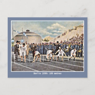 Vintage Leichtathletik 100 Meter Berlin 1936 Postkarte