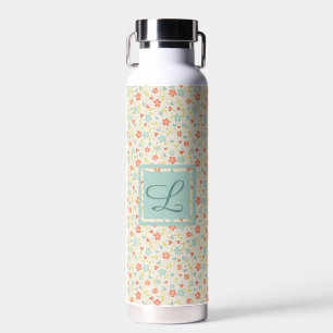 Vintage Leichtes Frühlings-Schönes Florales Monogr Trinkflasche