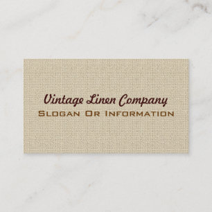 Vintage-Leinen-Hintergrund Visitenkarten Visitenkarte