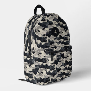 Vintage-Leinen-Tarnmuster Bedruckter Rucksack