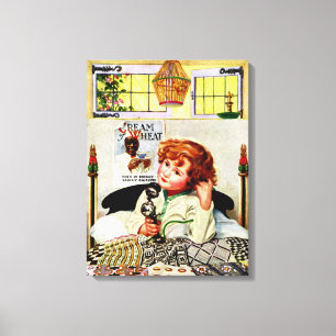 VINTAGE LEINWAND DER WEIZWERBUNG