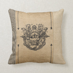 Vintage Leinwand-stilvolles personalisiertes Kissen