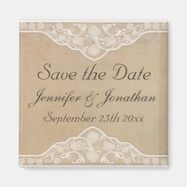 Vintage Leinwand und Seitenansicht Speichern des D Magnet (Vorne)