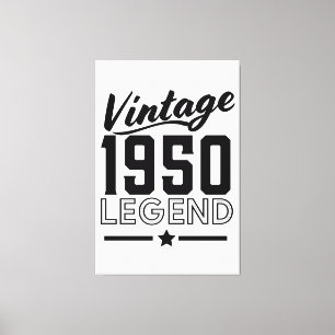 Vintage Leinwanddruck aus den 1950er Jahren