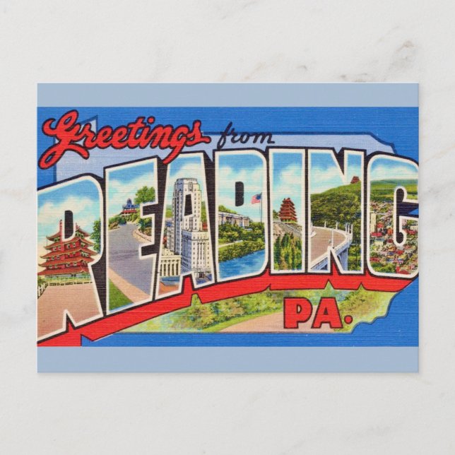 Vintage Lektüre PA Postkarte (Vorderseite)